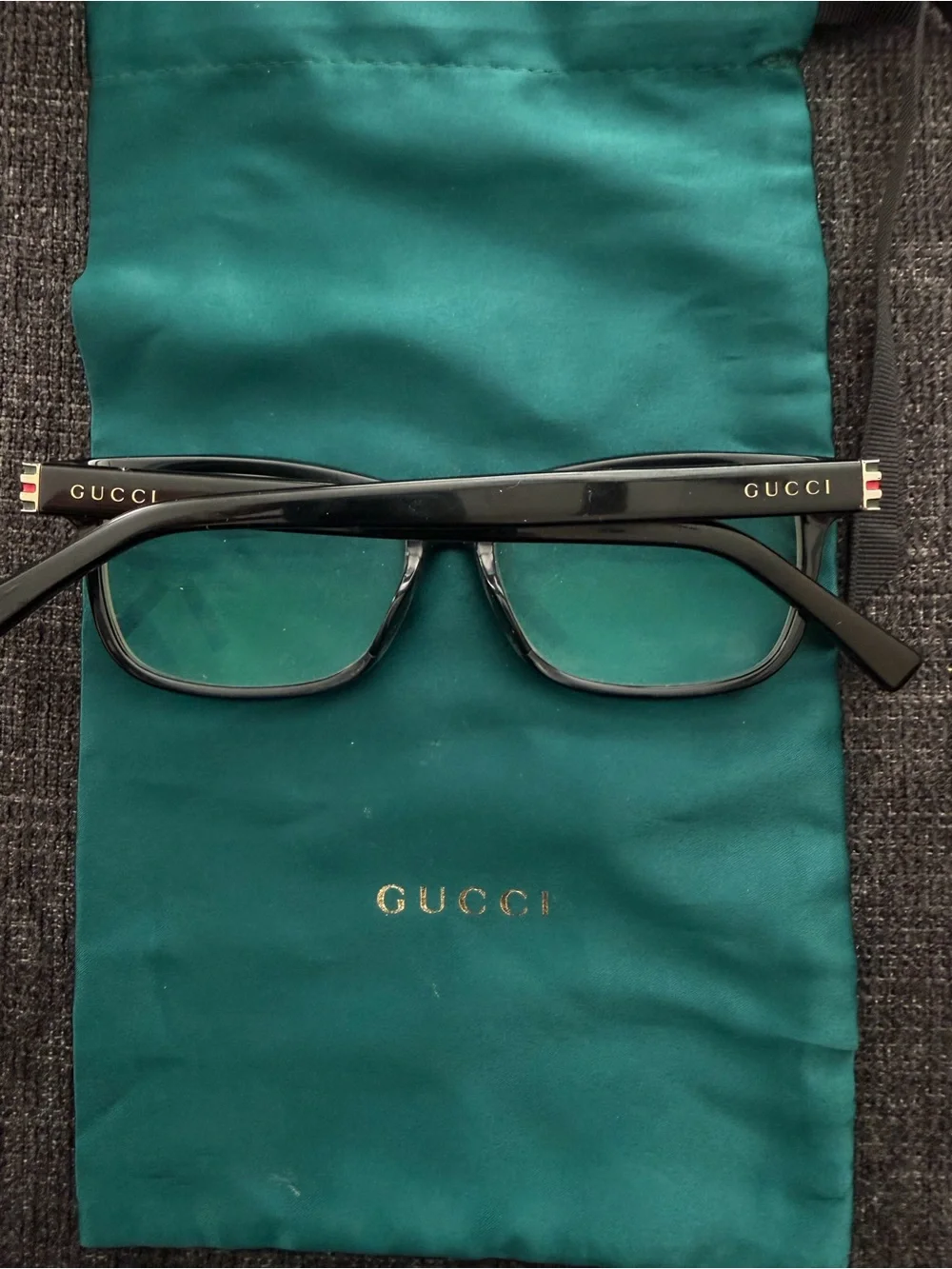 Gucci Black Square Frame Eyeglasses